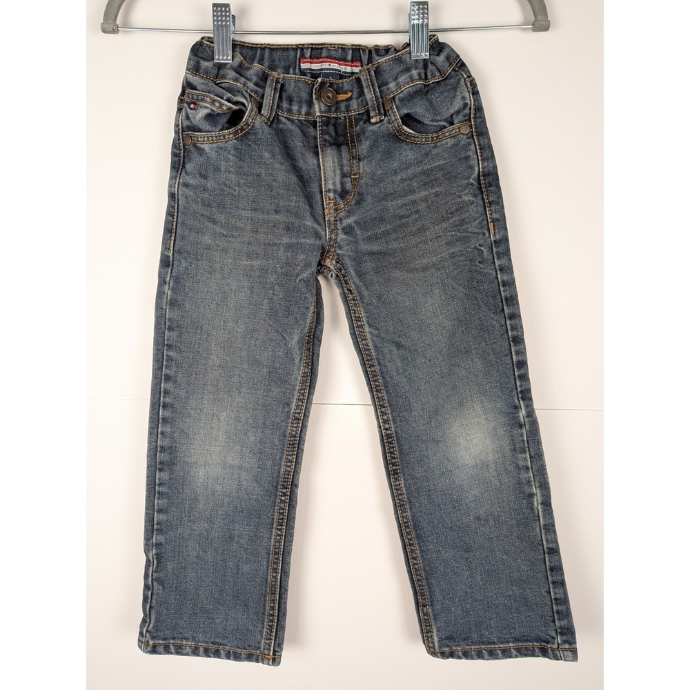Tommy Hilfiger Boys 5 Blue Denim Jeans Regular Fit Straight Medium Wash